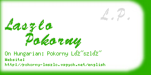 laszlo pokorny business card